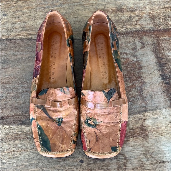 Floral Leather Loafers - Sz 6.5 NWOT - Picture 2 of 9